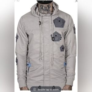 The Hideout clothing company Frosty nylon track windbreaker jacket xl